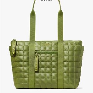 Brand new . Camden Quilted small tote Kelp Forest color , quilted polyester
